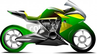Papier peint  Modern sport motorcycle  Vector illustration