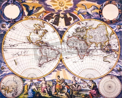 Papier peint  Monde Carte antique - Une carte antique du monde