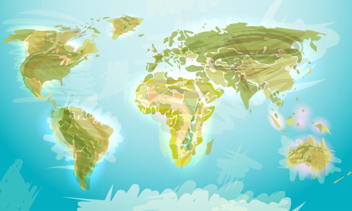 Papier peint  Monde, carte, grunge, Style