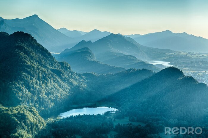 Papier peint  Montagnes bleues paysage