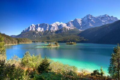 Papier peint  Montagnes et lac turquoise