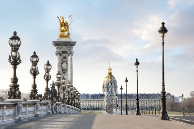 Papier peint  Monuments sur un pont à Paris
