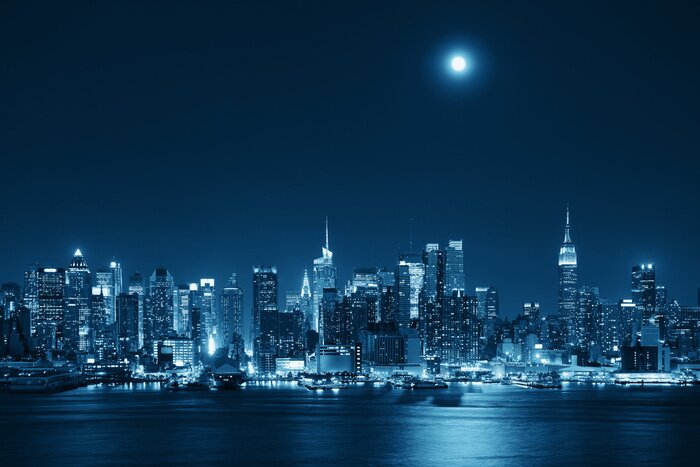 Papier peint  Moon Rise Manhattan