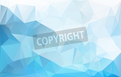 Papier peint  Mosaïque 3D bleue brisée