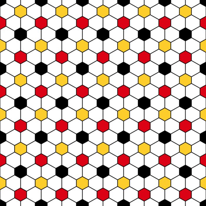 Papier peint  Mosaïque d'hexagones