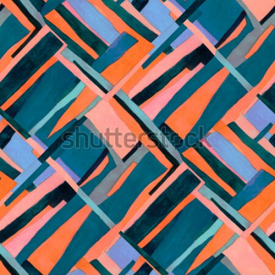 Papier peint  Mosaique de carreaux cassés en couleur