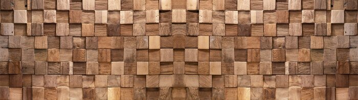 Papier peint  Mosaïque de cubes en bois 3D