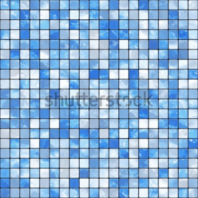 Papier peint  Mosaïque de pierres dans les tons bleus