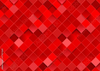 Papier peint  Mosaïque géométrique rouge