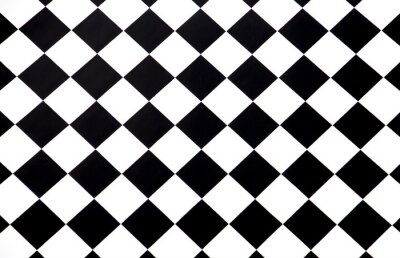 Papier peint  Motif à carreaux noir et blanc