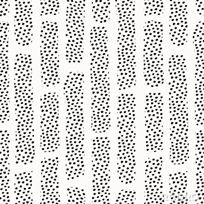 Papier peint  Motif à rayures et à points