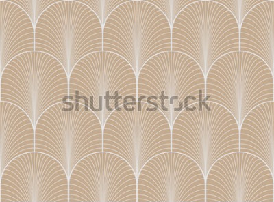 Papier peint  Motif art déco beige