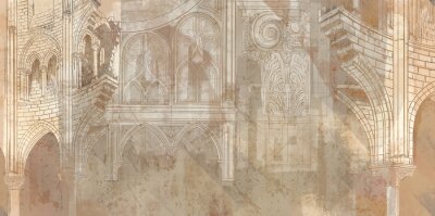 Motif Artistique avec Architecture et Colonnes