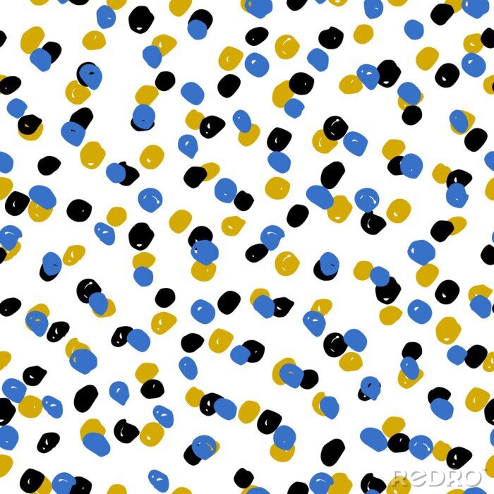 Papier peint  Motif avec des points en trois couleurs