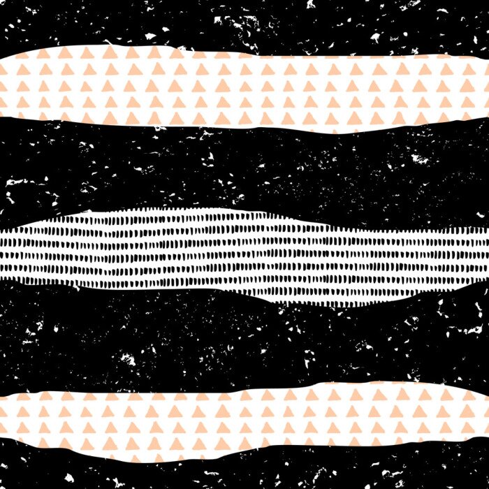 Papier peint  Motif avec des rayures décorées