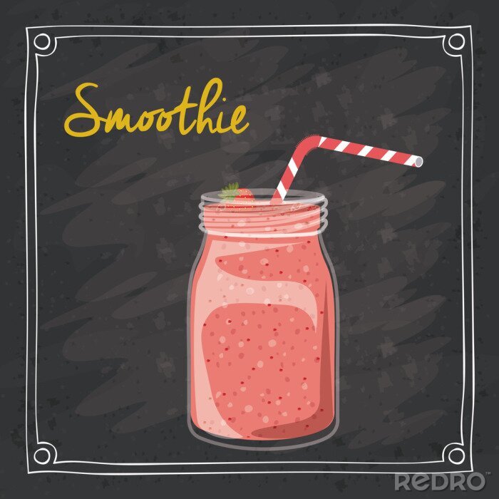 Papier peint  Motif avec une boisson servie dans un bocal