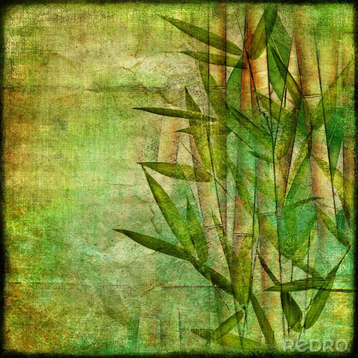 Papier peint  Motif bambou vintage