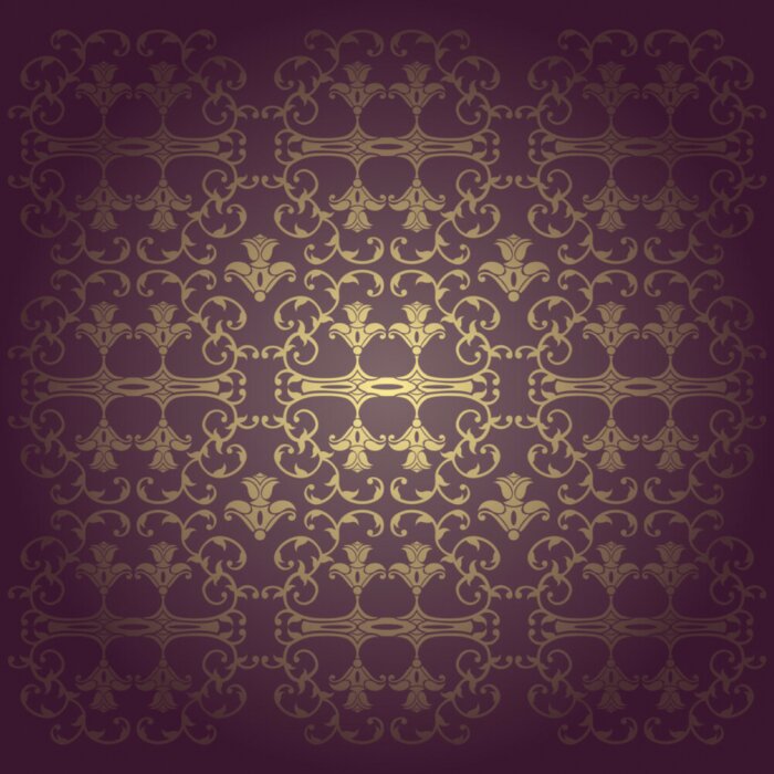 Papier peint  Motif baroque élégant