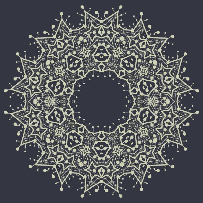 Papier peint  Motif circulaire de vigne