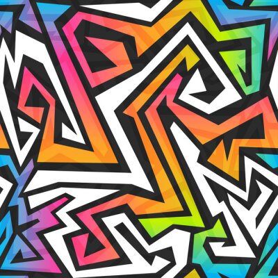 Motif coloré de graffitis
