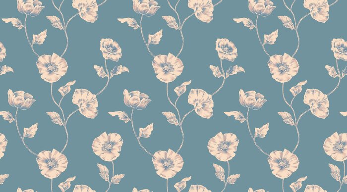 Papier peint  Motif coquelicot