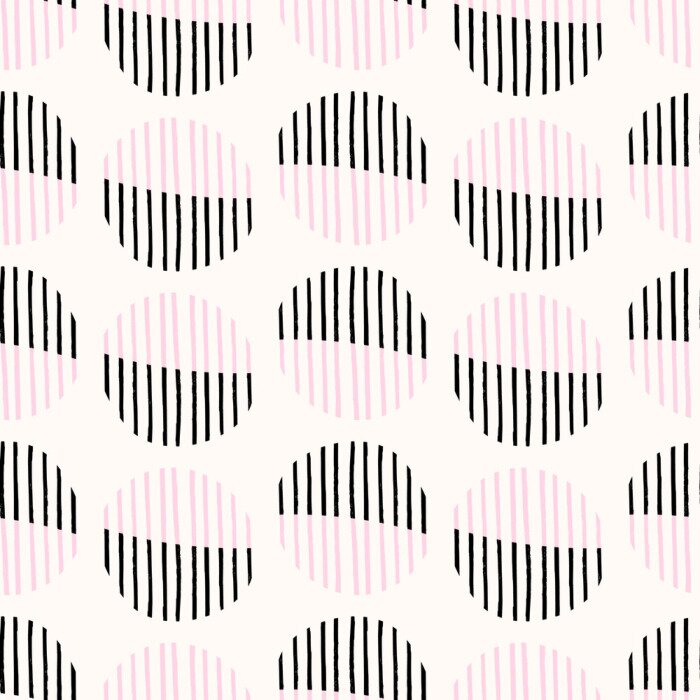 Papier peint  Motif de cercles peints avec des rayures