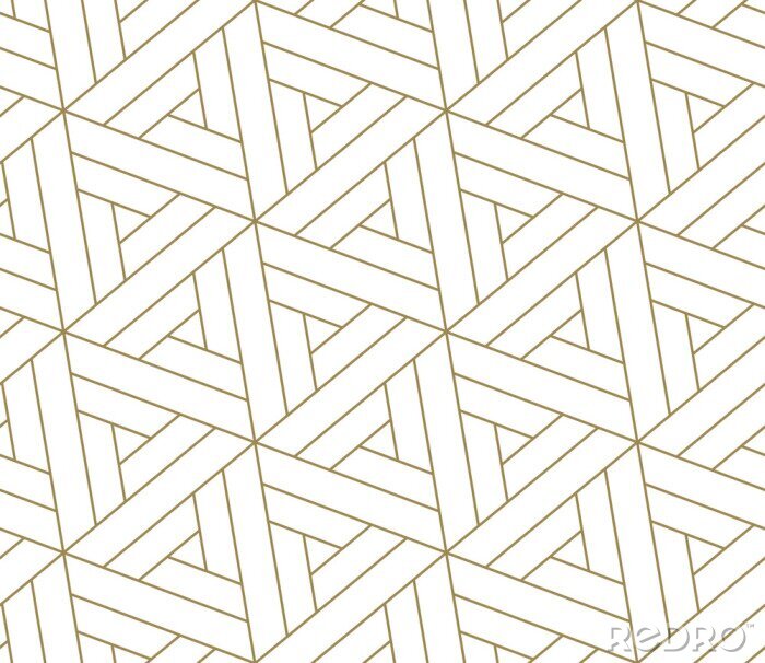 Papier peint  Motif de formes géométriques sur fond blanc