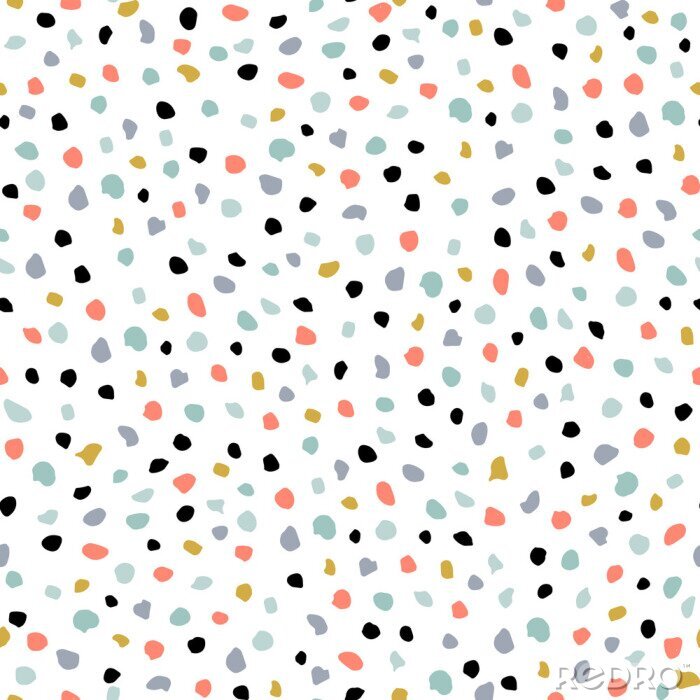 Papier peint  Motif de petits points multicolores