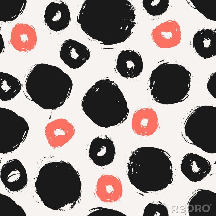 Papier peint  Motif de points et de cercles