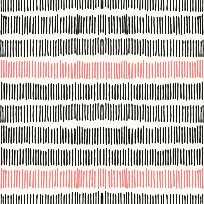 Papier peint  Motif de rayures verticales noires et rouges