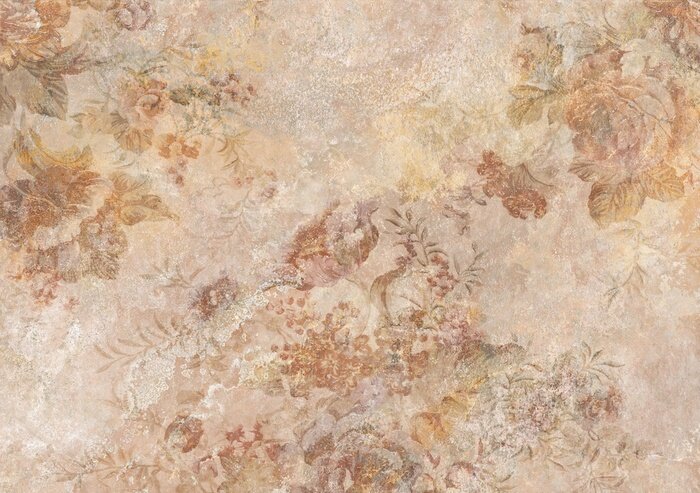 Papier peint  Motif de renfort en ciment marron