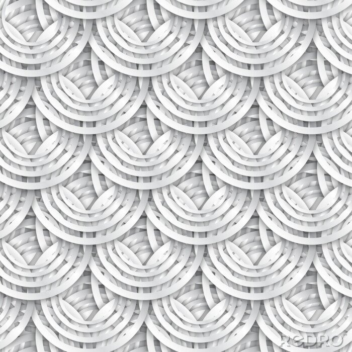 Papier peint  Motif élégant avec des cercles blancs