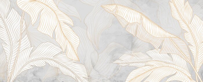 Papier peint  Motif feuillu en pastel