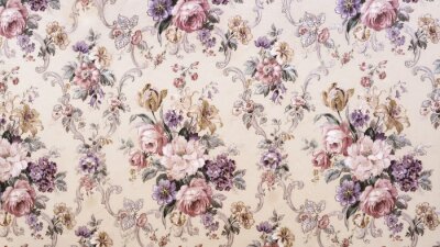 Papier peint  Motif floral vintage