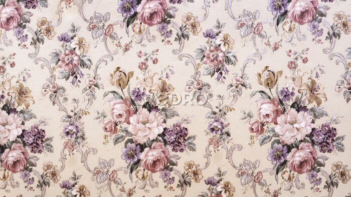 Papier peint  Motif floral vintage