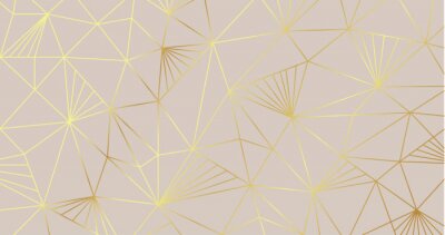 Papier peint  Motif géométrique avec des éléments jaunes