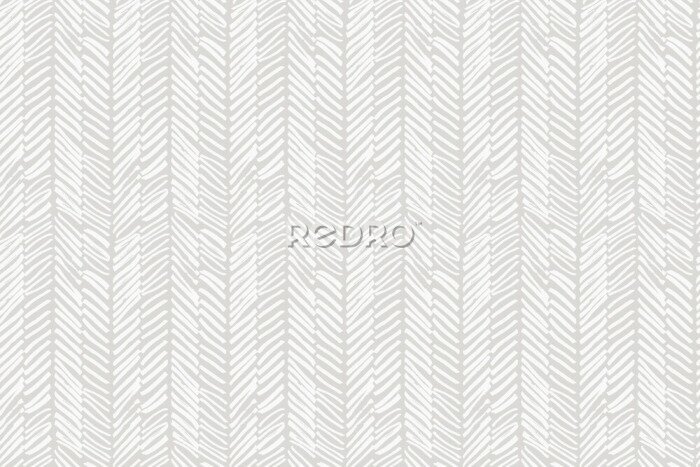 Papier peint  Motif géométrique chevrons blanc et gris
