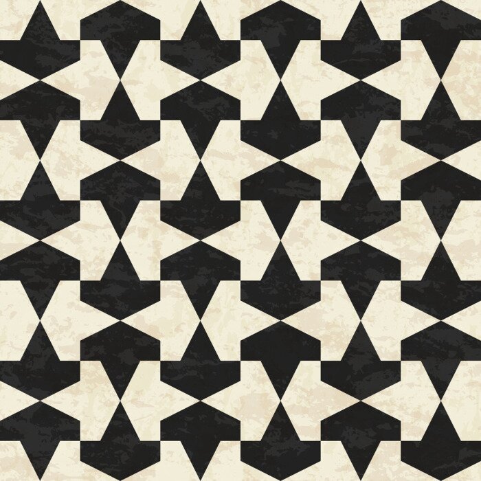 Papier peint  Motif géométrique noir et blanc
