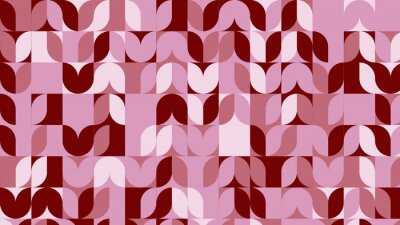 Papier peint  Motif géométrique rose