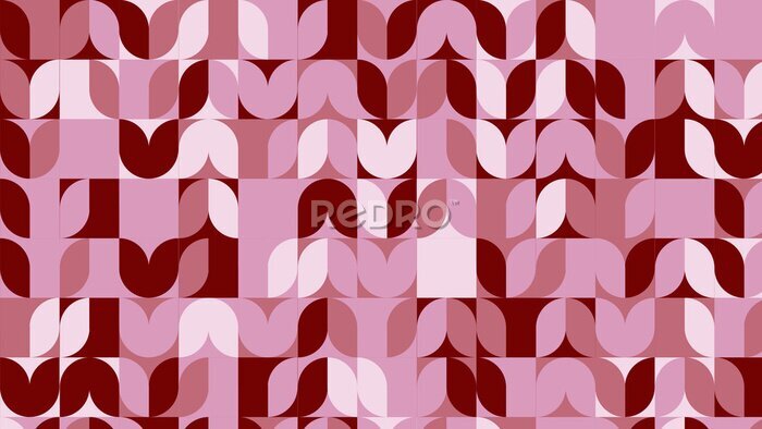 Papier peint  Motif géométrique rose