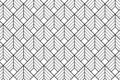 Papier peint  Motif géométrique subtil noir et blanc