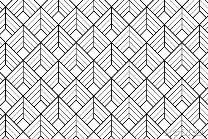Papier peint  Motif géométrique subtil noir et blanc