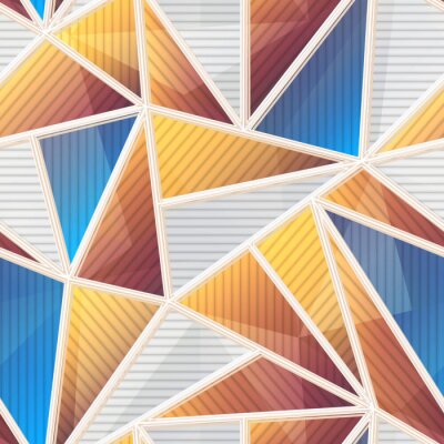 Motif géométrique tridimensionnel avec des triangles