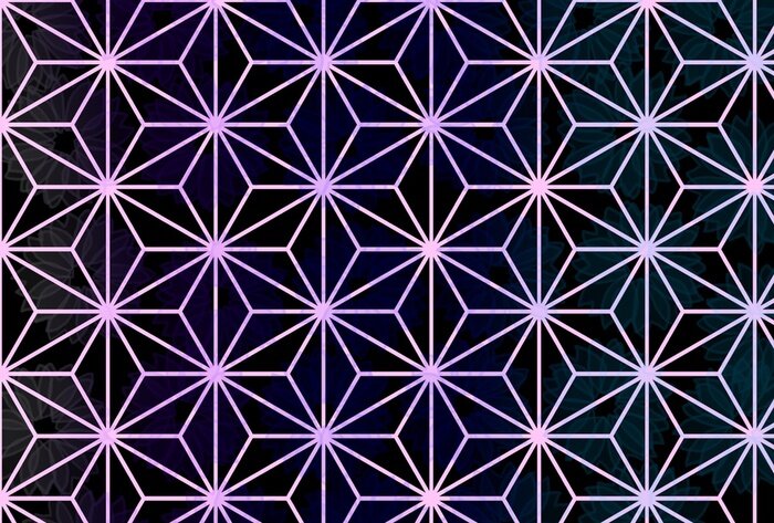 Papier peint  Motif japonais Asanoha