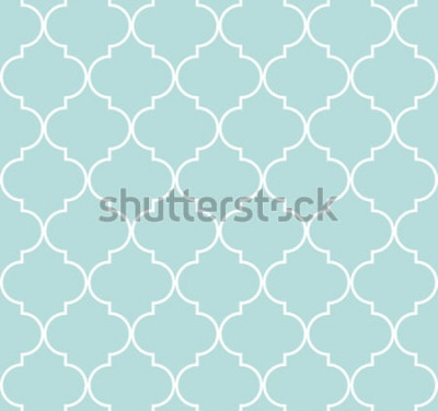 Papier peint  Motif marocain bleu