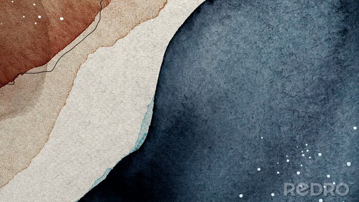 Papier peint  Motif moderne peint à l'aquarelle