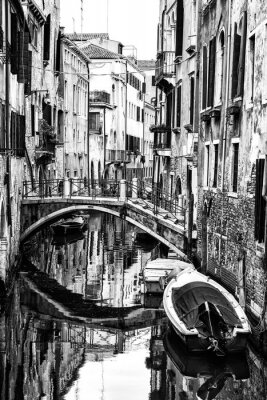 Motif monochrome avec la ville de Venise