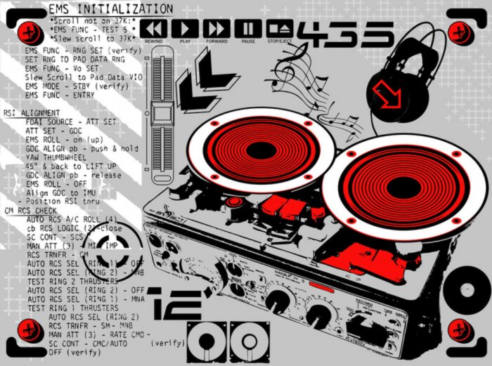 Papier peint  Motif noir et rouge avec musique