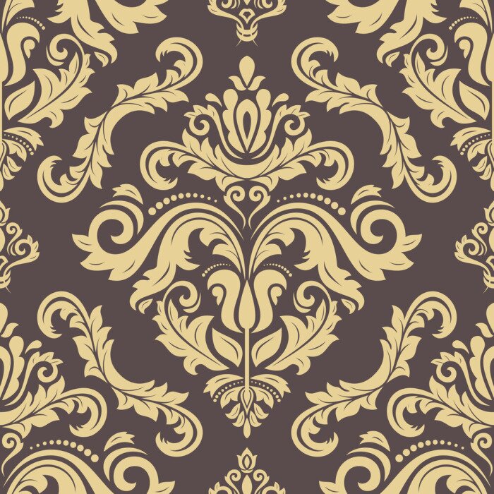 Papier peint  Motif oriental crème