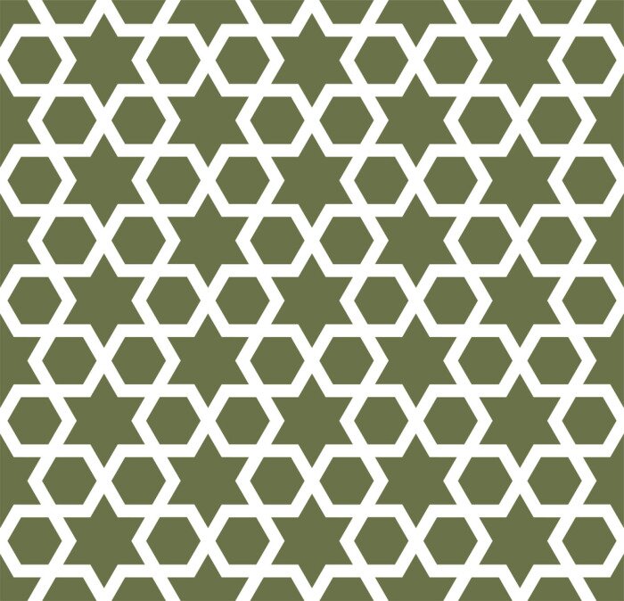 Papier peint  Motif oriental étoiles